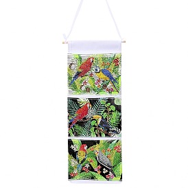 Creative Diamond Painting Hanging Storage Bag Set, Craft Storage Hanging Bag, Diamond Parrot Style