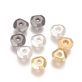 Латунные бусины, долговечный, граненые, плоско-круглые