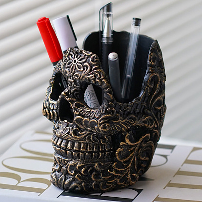 Skull on sale pen holder