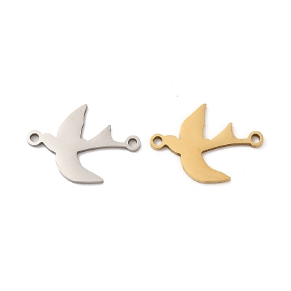 201 Stainless Steel Connector Charms, Bird Links