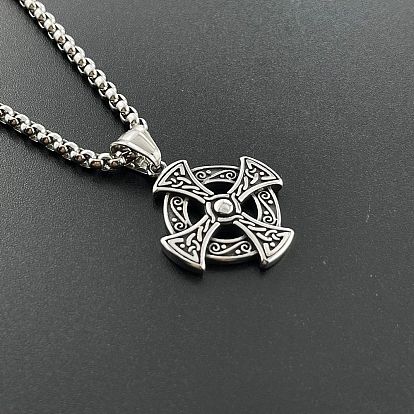 304 Мужские подвески-кресты викингов из нержавеющей стали