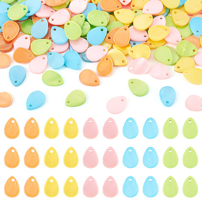 150 шт. 5 цвета, окрашенные распылением, подвески-слезинки из натуральных пресноводных ракушек