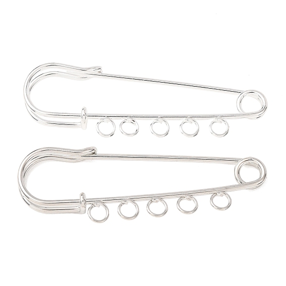 Iron Brooch Findings, 5-Holes Kilt Pins for Lapel Pins Makings