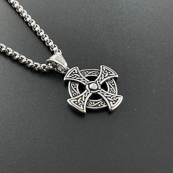 304 Мужские подвески-кресты викингов из нержавеющей стали
