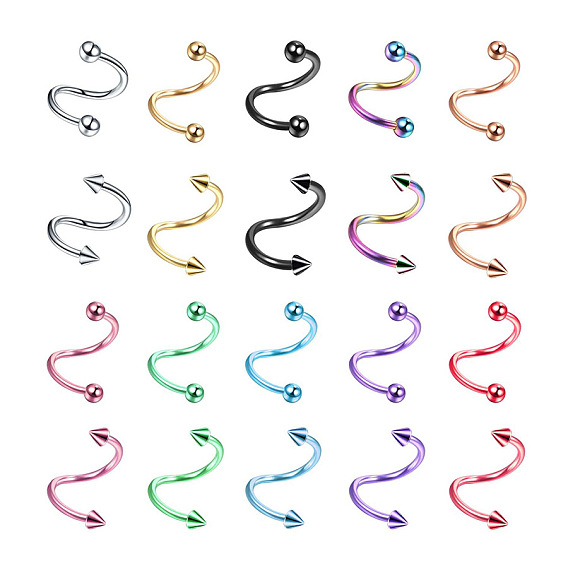 316l хирургические спиральные кольца для губ из нержавеющей стали для женщин и мужчин