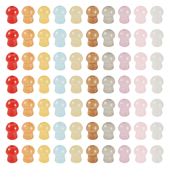 500 шт. Стеклянные бусины, гриб