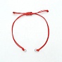 Braided Waxed Cord for DIY Bracelet Making, with 304 Stainless Steel Loop