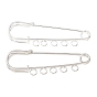 Iron Brooch Findings, 5-Holes Kilt Pins for Lapel Pins Makings