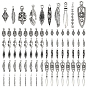 140 pcs 10 styles pendentifs en alliage de style tibétain, Siver antique