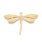 Ion Plating(IP) 304 Stainless Steel Pendant Rhinestone Settings, Dragonfly