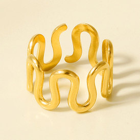 Геометрические 304 регулируемые кольца-манжеты из нержавеющей стали для женщин