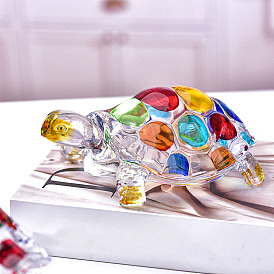 Transparent Glass Sculpture Display Decorations, for Home Office Desk, Colorful