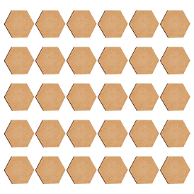 30 лист из древесноволокнистой плиты средней плотности (мдф), для пьедесталов дисплея модели миниатюры diy, деревесиные, шестиугольник