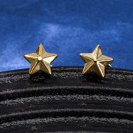 304 из нержавеющей стали серьги, ионное покрытие (ip), звезда