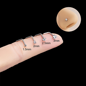 316 хирургические хрустальные стразы плоские круглые Г-образные носовые кольца