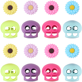 Наборы для находки бисера своими руками, включая силиконовые бусины в форме ромашек, пластиковые шнуровые замки