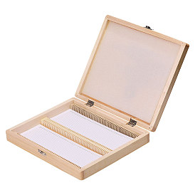 Деревянные ящики для хранения предметных стекол микроскопа, прямоугольные