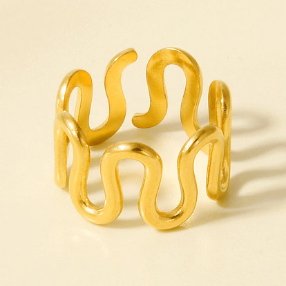 Геометрические 304 регулируемые кольца-манжеты из нержавеющей стали для женщин