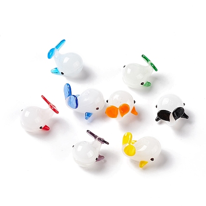 Handmade Lampwork Beads, with Hole, Whale Shaped