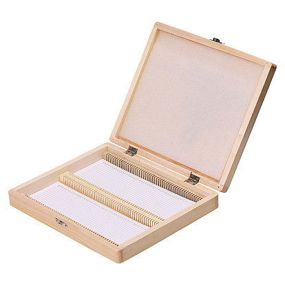 Деревянные ящики для хранения предметных стекол микроскопа, прямоугольные