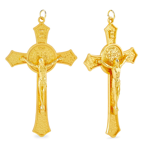 Tibetan Style Zinc Alloy Big Pendants, Cross with Jesus Charms