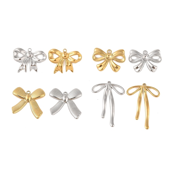 Ионное покрытие (ip) 304 подвески из нержавеющей стали, очарование бантом