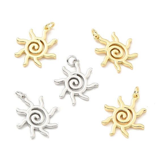 Латунные подвески, с целью перехода в кольце, без кадмия и без свинца, солнце