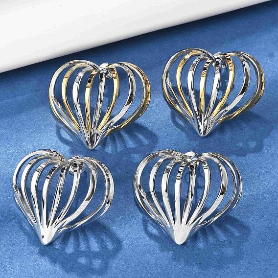 304 из нержавеющей стали серьги, полые сердца