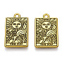 Rack Plating Alloy Pendants, Cadmium Free & Nickel Free & Lead Free, Tarot Charms