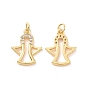 Подвески из латуни с микропаве из прозрачного кубического циркония, с прыжковых колец, без кадмия, без никеля и без свинца