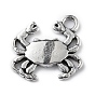 Tibetan Style Alloy Pendants, Crab