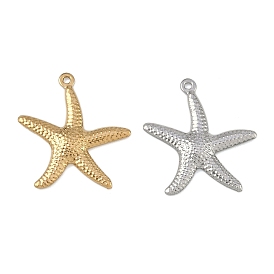 Ионное покрытие (ip) 304 подвески из нержавеющей стали, очарование морской звезды