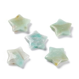 Natural Flower Amazonite Beads, No Hole/Undrilled Beads, Star