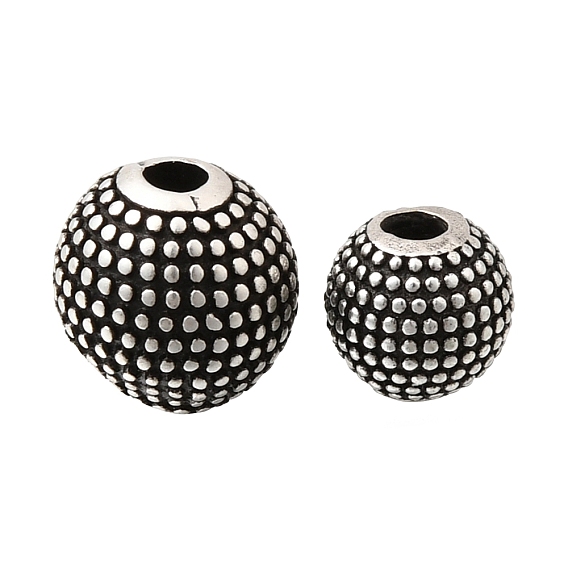 Латунные бусины, без кадмия и без свинца, стойки покрытие, долговечный, текстурированная круглая