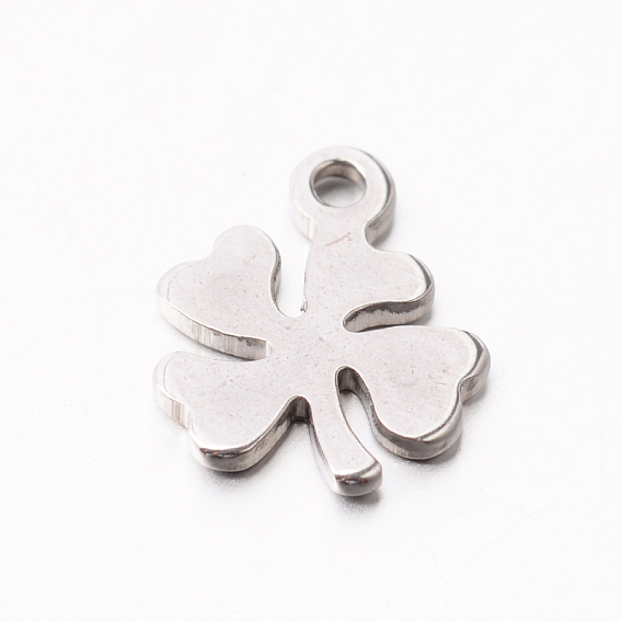 201 из нержавеющей стали клевера прелести, 10x8x1 мм, отверстие : 1 мм