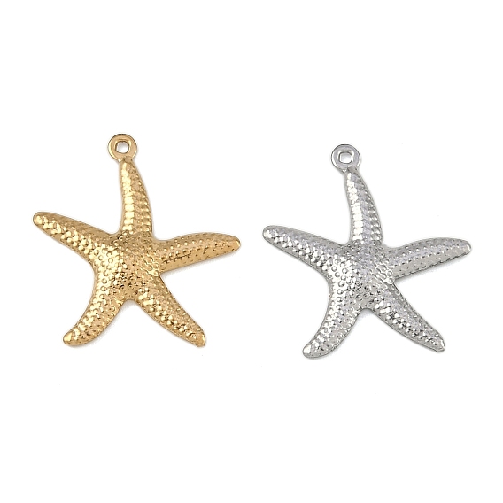 Ионное покрытие (ip) 304 подвески из нержавеющей стали, очарование морской звезды