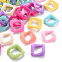 Opaque Acrylic Linking Rings, Quick Link Connectors, for Curb Chains Making, Twist