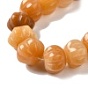Natural Topaz Jade Dyed Beads Strands, Pumpkin