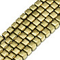 Electroplate Non-magnetic Synthetic Hematite Beads Strands, Cube