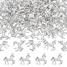 80 шт. подвески в виде лошади из сплава в тибетском стиле, без кадмия и без свинца