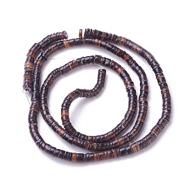 Freshwater Shell Beads Strands, Disc/Flat Round, Heishi Beads