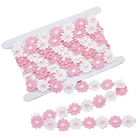 Полиэстеровая лента с вышивкой в виде ромашек, с картонной карточкой