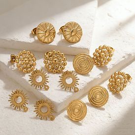 304 Выводы серьги из нержавеющей стали шпилька, золотые, с петлей