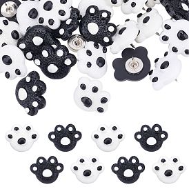 Iron Map Pins, Drawing Push Pins, with Resin, for Photos Wall, Maps, Bulletin Board or Corkboards, Footprint