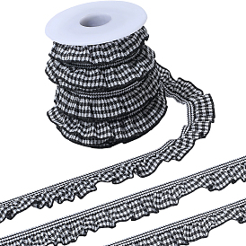 10 ярдов спандексовой ленты, шотландка шаблон, с пустыми катушками из АБС-пластика