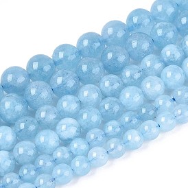 Природного кварца нитей бисера, окрашенные, круглые