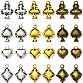 72 шт 12 стили подвески из сплава в тибетском стиле, игральная карта