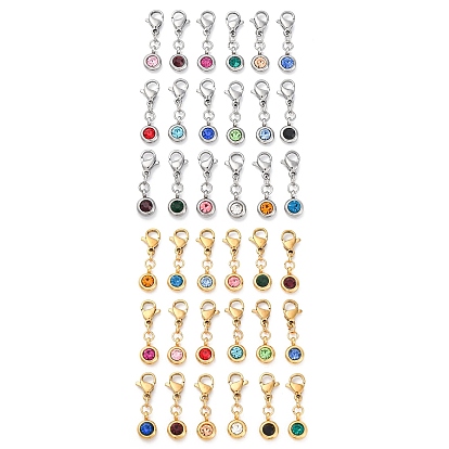 304 из нержавеющей стали горный хрусталь подвески, застежка когтя омара