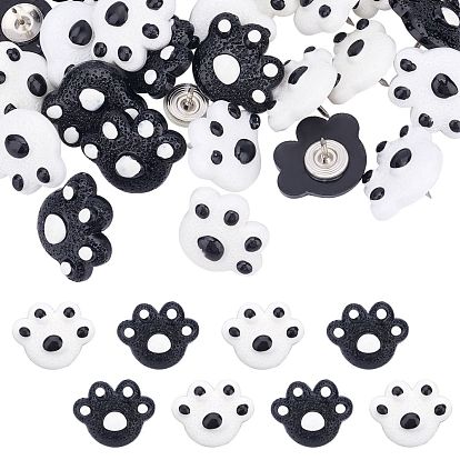 Iron Map Pins, Drawing Push Pins, with Resin, for Photos Wall, Maps, Bulletin Board or Corkboards, Footprint