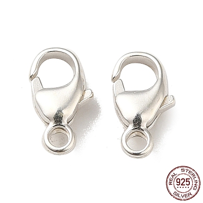 925 Sterling Silver Lobster Claw Clasps, Oval